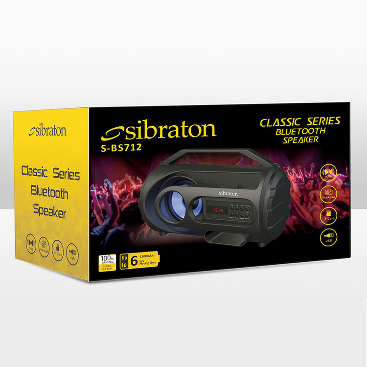 اسپیکر بلوتوثی قابل حمل سیبراتون مدل S-BS712