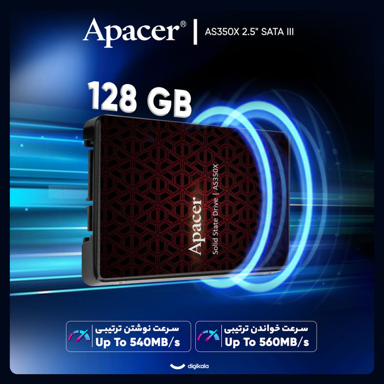 اس اس دی SSD اینترنال SATA III اپیسر مدل AS350X ظرفیت 128 گیگابایت