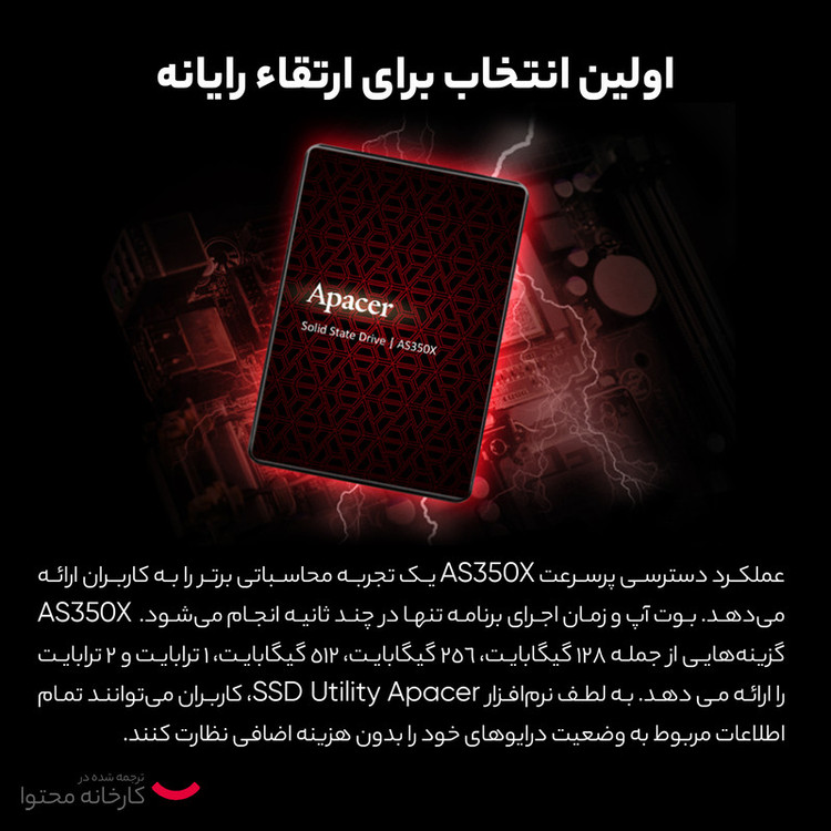 اس اس دی SSD اینترنال SATA III اپیسر مدل AS350X ظرفیت 128 گیگابایت