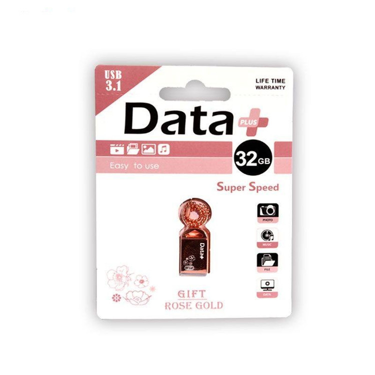 فلش مموری دیتا پلاس مدل GIFT Rose Gold ظرفیت 32 گیگابایت
