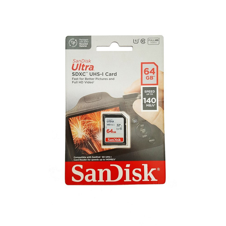 کارت حافظه SDXC سن دیسک مدل Ultra کلاس 10 استاندارد UHS-I U1 سرعت 100MBps ظرفیت 64 گیگابایت