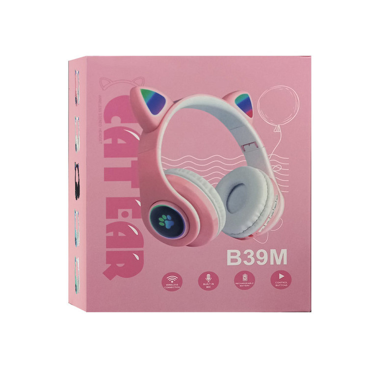 هدفون بلوتوثی گربه ای مدل B39M - بدون چراغ