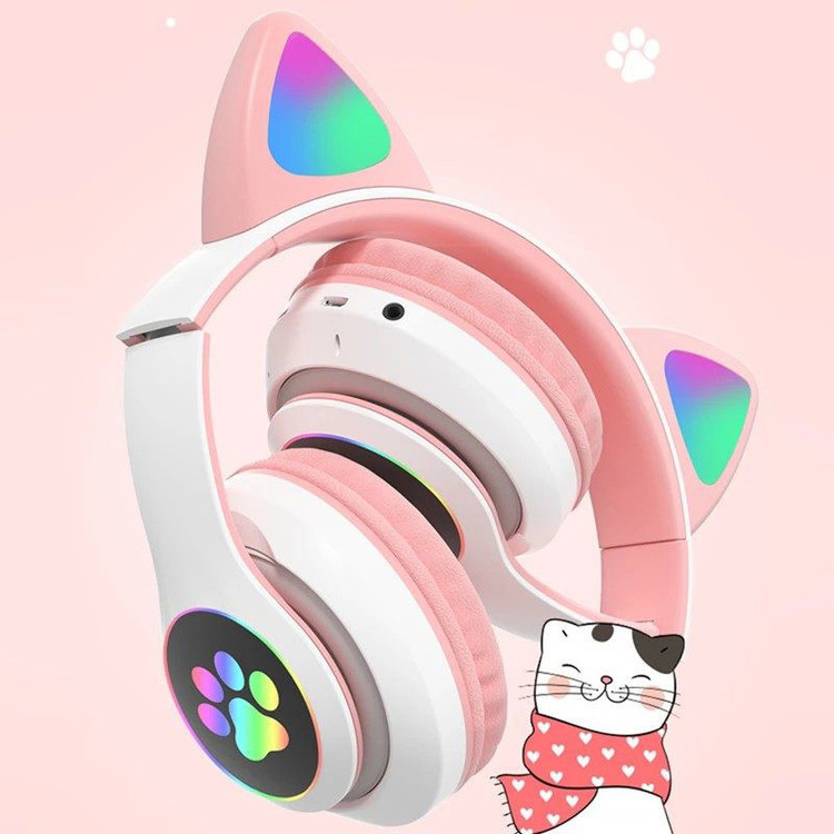 هدفون بلوتوثی گربه ای مدل B39M - بدون چراغ