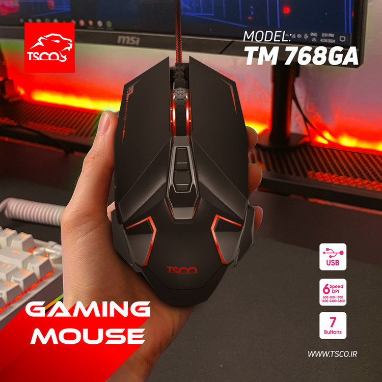 ماوس گیمینگ تسکو مدل TM 768GA