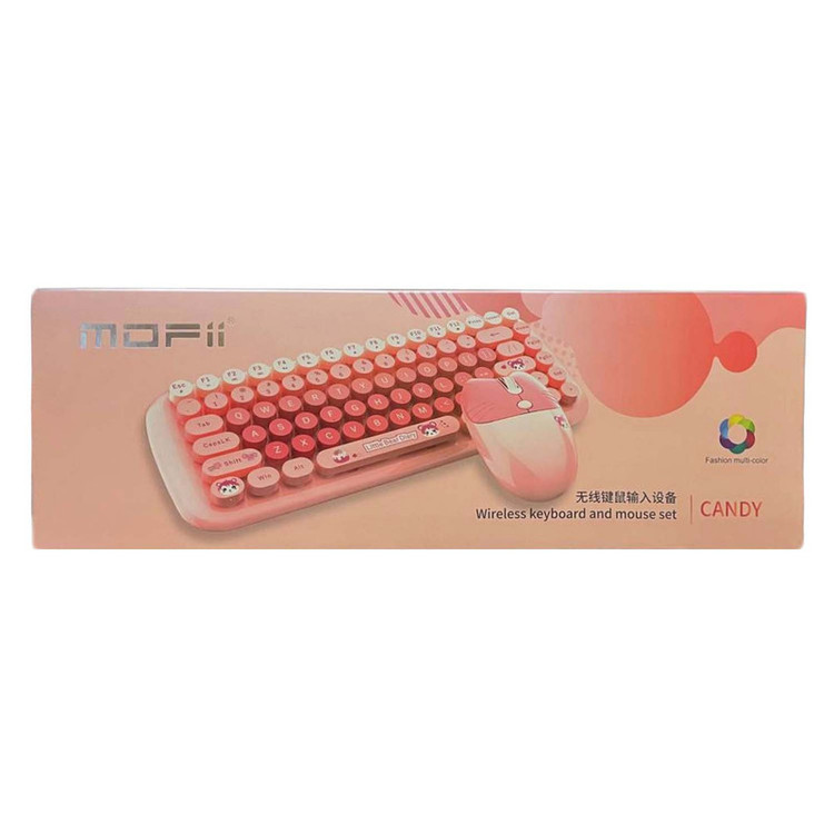 کیبورد و ماوس بی سیم مافی مدل candy fashion multicolor، سوییچ ممبران، Tenkeyless