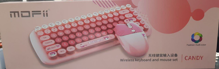 کیبورد و ماوس بی سیم مافی مدل candy fashion multicolor، سوییچ ممبران، Tenkeyless