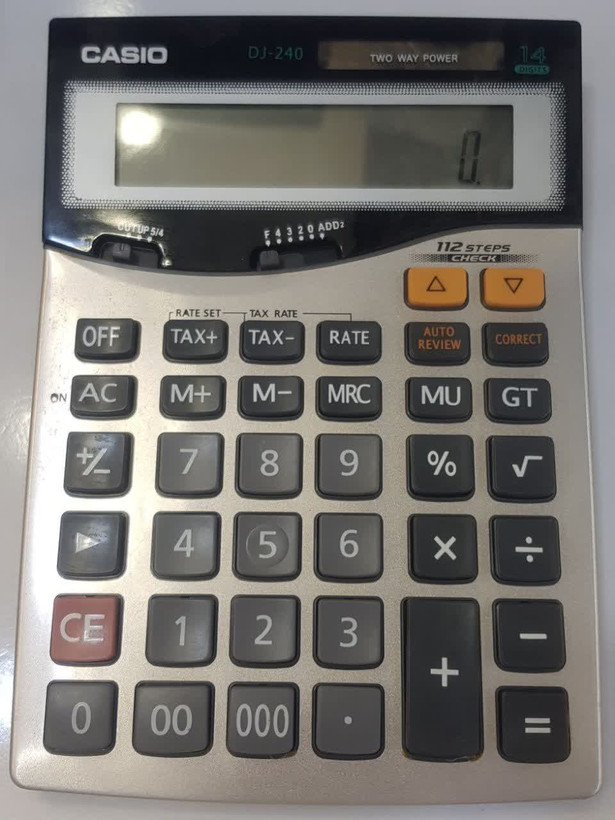ماشین حساب DJ-220D Plus رومیزی فروشگاهی (اپن باکس) بدون جعبه 14رقم