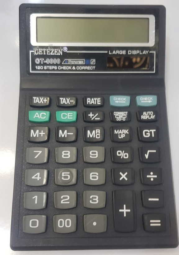 ماشین حساب CETEZEN GT-8000 رومیزی فروشگاهی (اپن باکس) بدون جعبه 12رقم