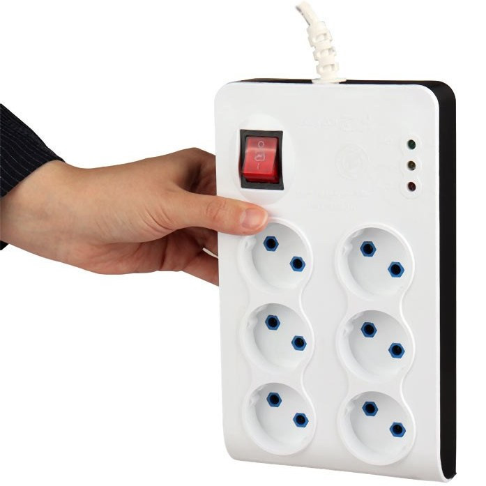 محافظ برق صوتی و تصویری 6 خانه برج الکترونیک با کابل 1.8 متری Parsa 95525