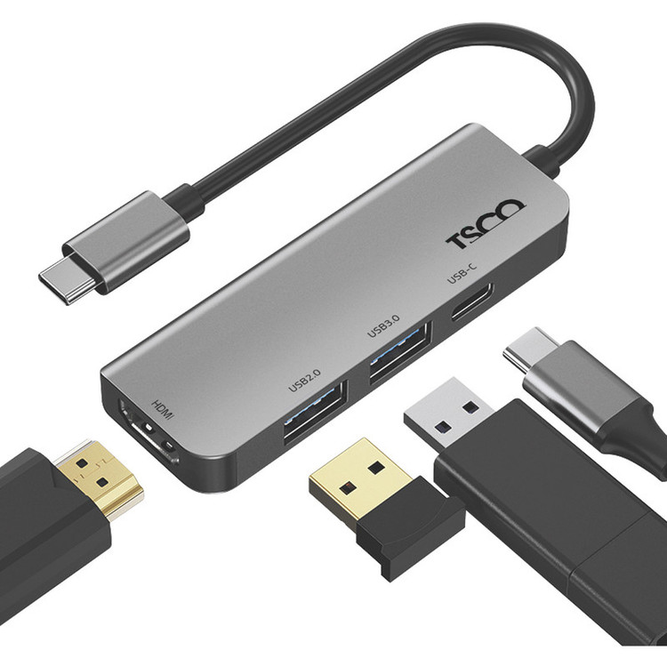 هاب USB تسکو چهار پورت تایپ سی مدل THU 1152