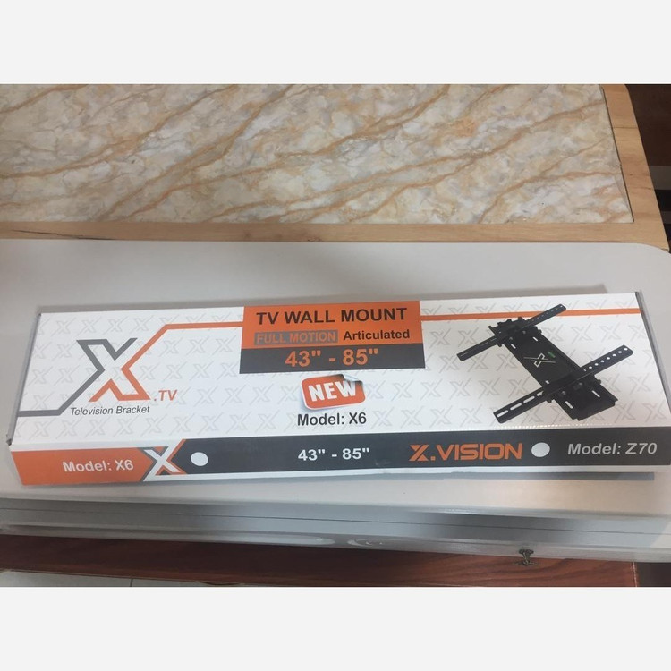 پایه دیواری تلویزیون مناسب سایز های 43 تا 85 اینچ مدل X6