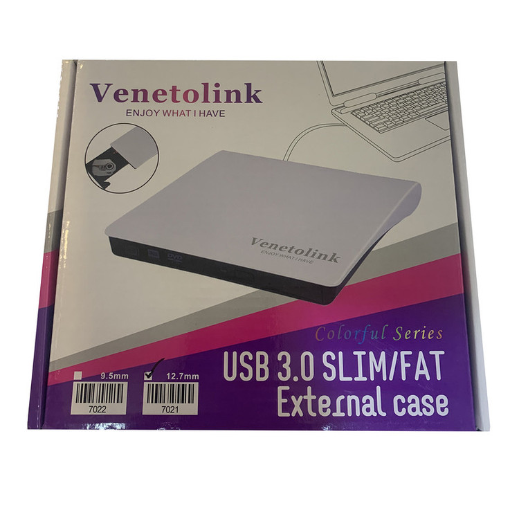 باکس تبدیل DVD رایتر USB 3.0 اینترنال SATA به اکسترنال ونتولینک اسمال 9.5mm