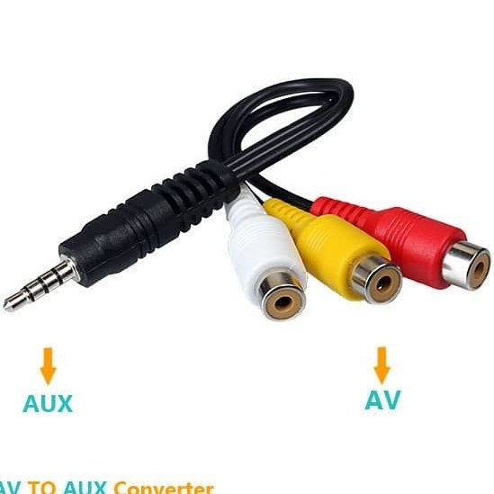 کابل AUX به ۳ مادگی AV طول ۱۵ سانتیمتر