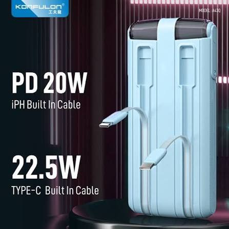 پاوربانک 10000میلی آمپر 22.5 وات کانفلون PD20W مدل A43Q