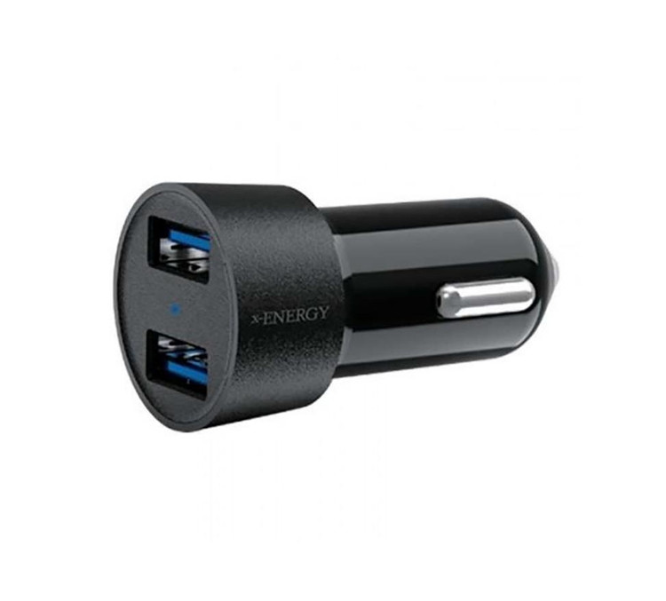 شارژر فندکی X-ENERGY مدل X-505 دو پورت USB بدون کابل