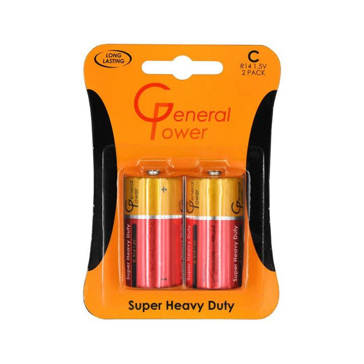 باطری متوسط (سایز C) برند General Power بسته 2 عددی