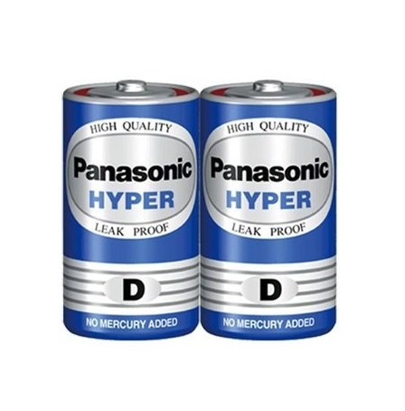 باتری بزرگ پاناسونیک مدل Hyper D بسته ۲ عددی ۱.۵ ولت