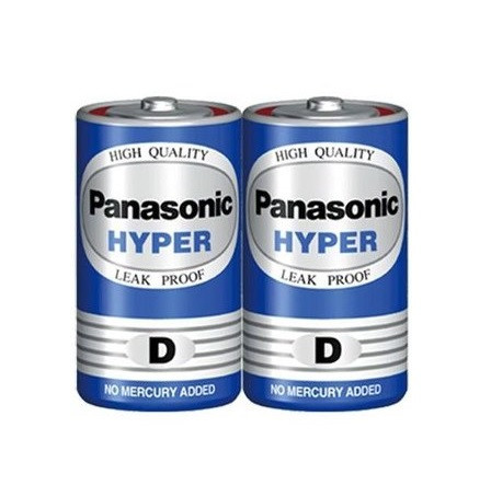 باتری بزرگ پاناسونیک مدل Hyper D بسته ۲ عددی ۱.۵ ولت