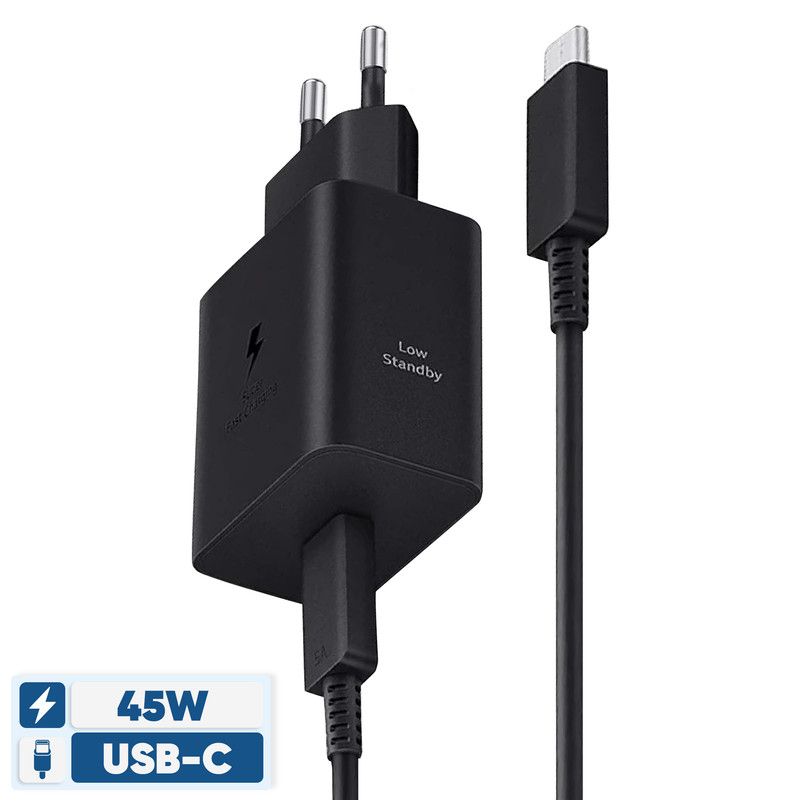 شارژر دیواری 45 وات سامسونگ مدل EP-T4511 Low Standby به همراه کابل USB-C اصلی
