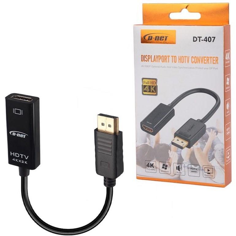 تبدیل  DISPLAY TO HDMI دیسپلی به مانیتور HDMI دی-نت مدل DT-407