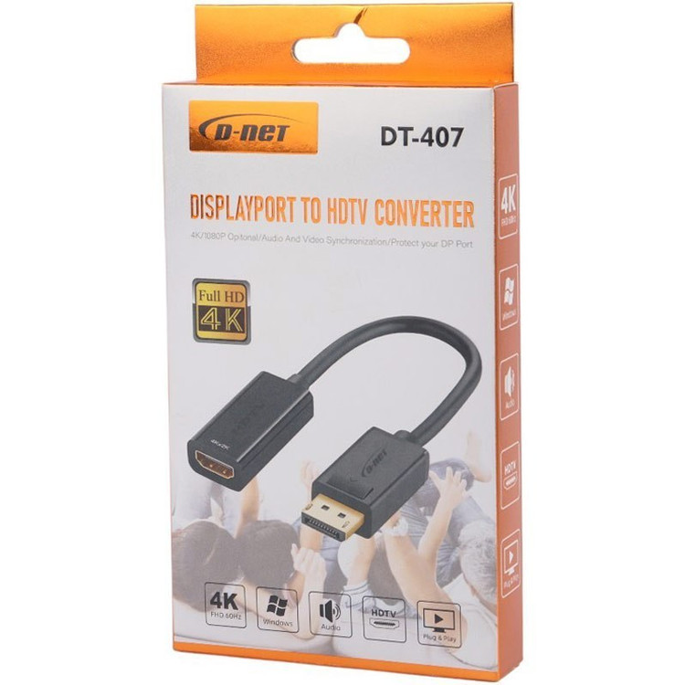 تبدیل DISPLAY TO HDMI دیسپلی به مانیتور HDMI دی-نت مدل DT-407