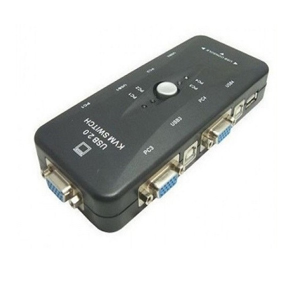 کی وی ام سويیچ 1به 4 (kvm switch) USB بدون کابل