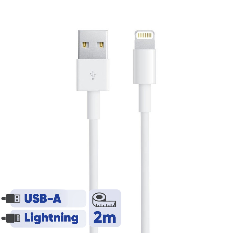 کابل تبدیل USB به لایتنینگ اپل طول ۲ متر