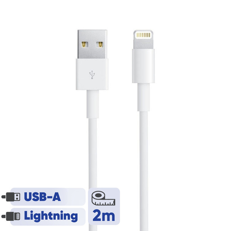 کابل تبدیل USB به لایتنینگ اپل طول ۲ متر