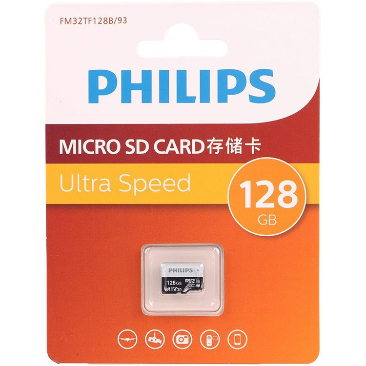 کارت حافظه میکرو فیلیپس Ultra Speed ظرفیت ۱۲۸ گیگابایت استاندارد U3 A1 V30