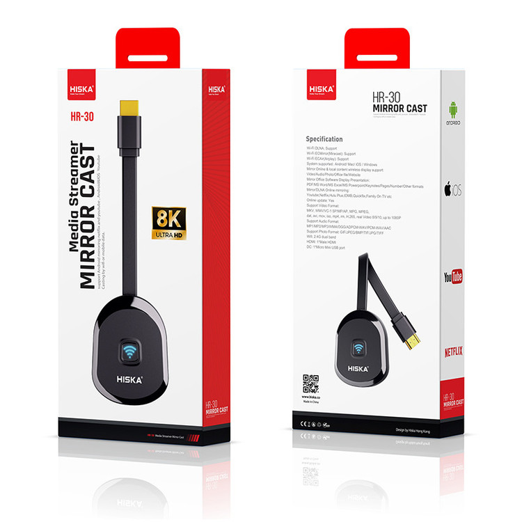دانگل انتقال تصویر بی سیم HDMI هیسکا مدل HISKA HR-30