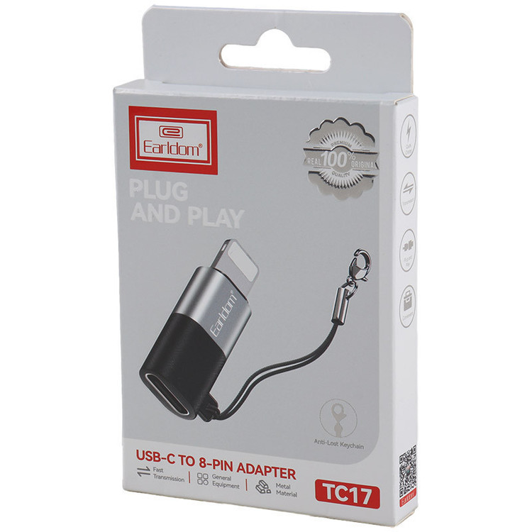 مبدل USB-C به لایتنینگ ارلدام مدل TC17