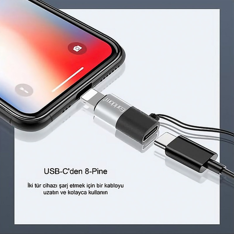 مبدل USB-C به لایتنینگ ارلدام مدل TC17