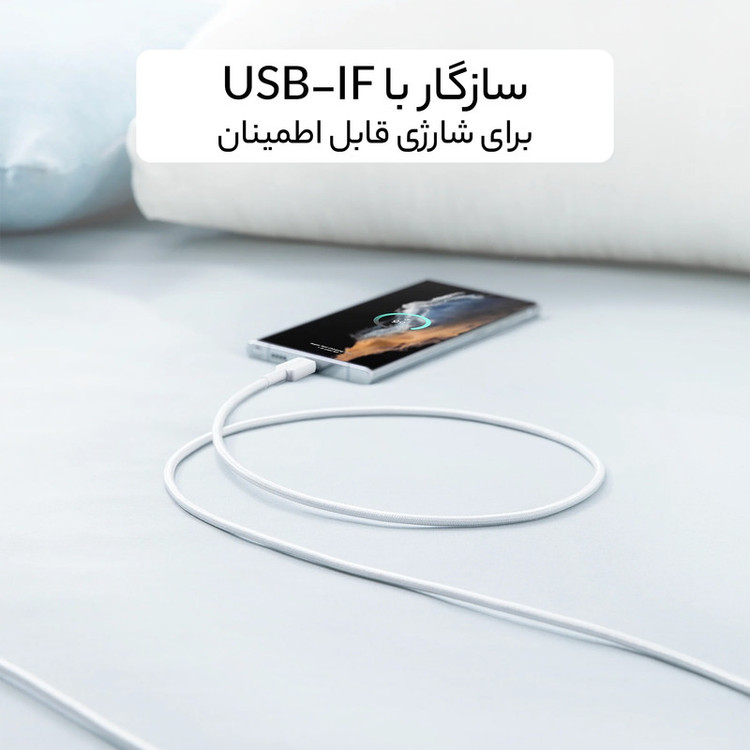 کابل شارژ USB به USB-C انکر مدل 322/A81H5 طول 0.9 متر