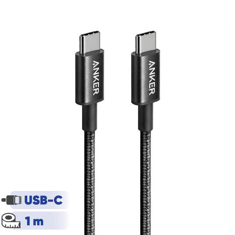 کابل شارژ USB-C به USB-C انکر مدل Nylon A8752 طول یک متر