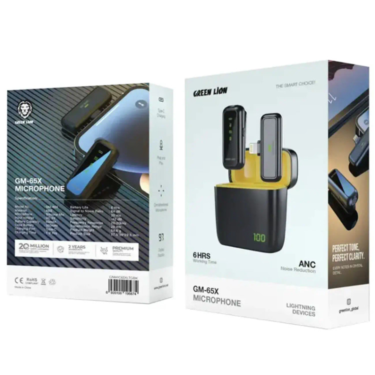 میکروفن بی سیم گرین لاین مدل GM-65X Lightning